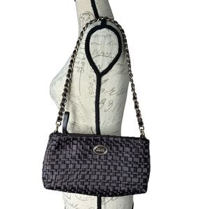 The‎ Sak Established 1989 Chain Handbag Purse Goldtone Red Satin Interior